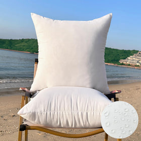 QSWRD 26x26 outdoor pillow insert in white, ideal for patio comfort.