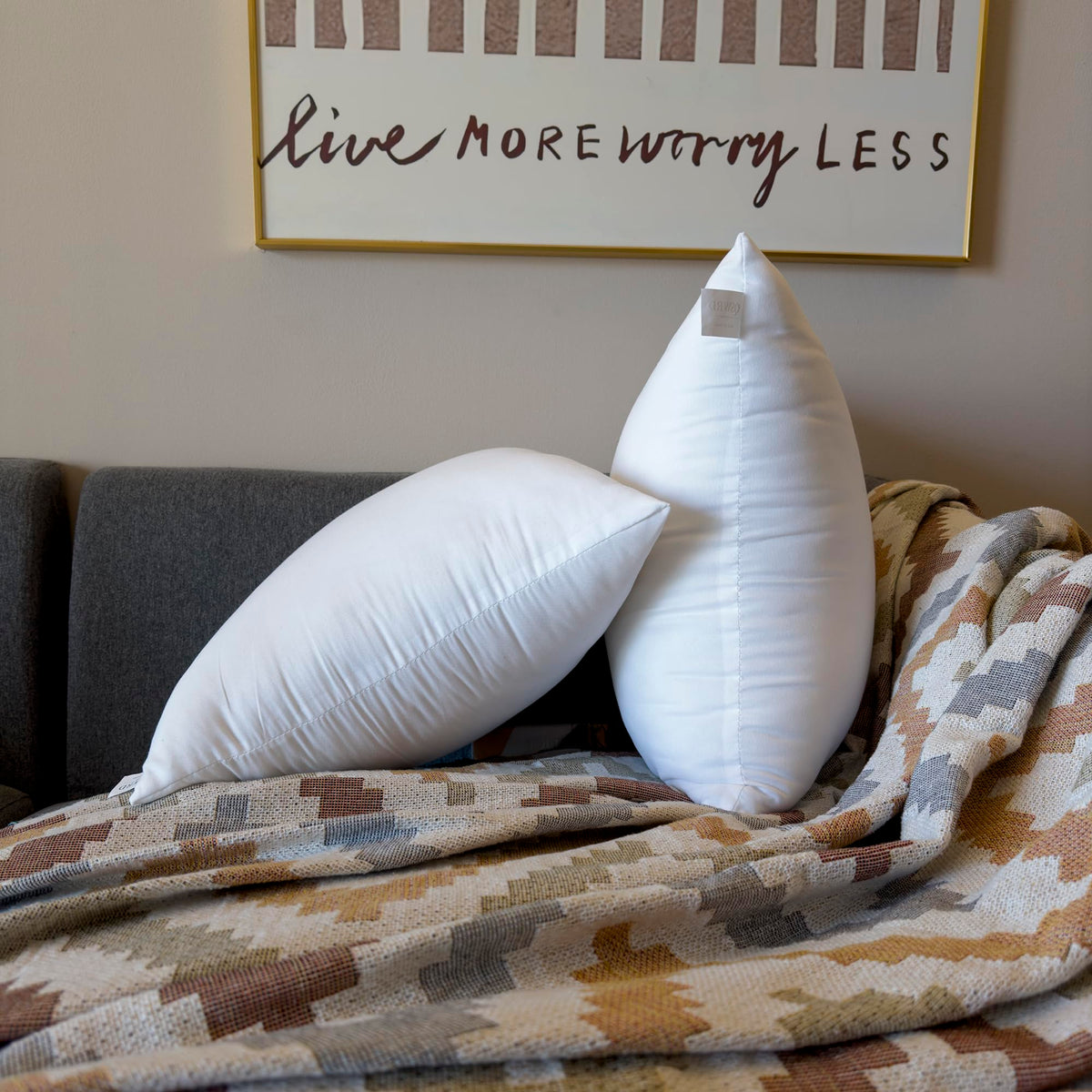 QSWRD microfiber hollow-fill provides soft, supportive comfort