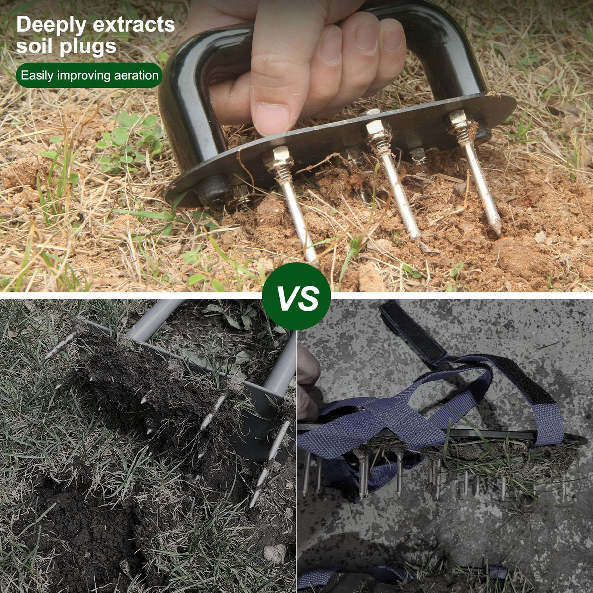 Qsxou compact aerator suitable for tight spots around beds and shrubs.
