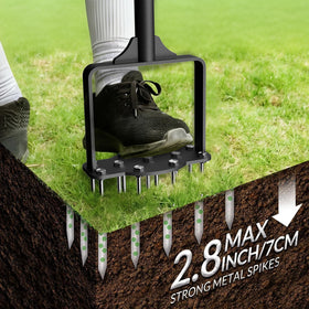 Qsxou heavy-duty steel frame resists rust across clay, sand, and loam soils.