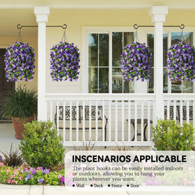 QTJUST 12in screw hook outdoor deck usage with décor