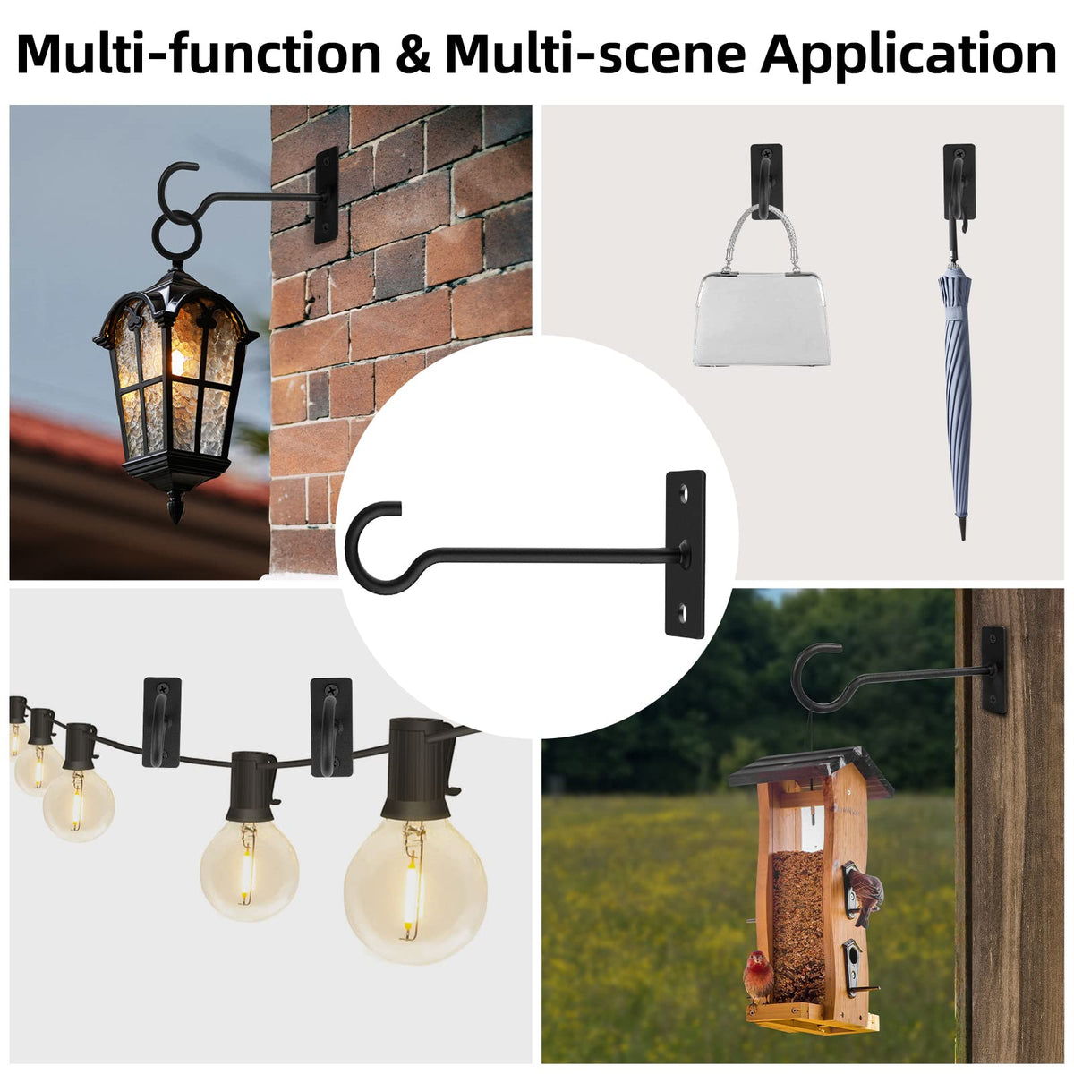 QTJUST multi-purpose wall hook shown on deck for decor.