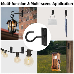 Outdoor deck installation of QTJUST bracket for garden decor.