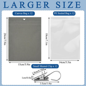 QTRQTR curtain weight bags measure 5.9 by 7.9 inches for strong wind control