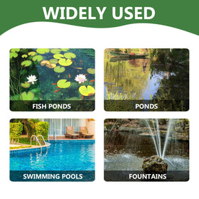 Quacc filter bag for pond fountain pumps in outdoor water features