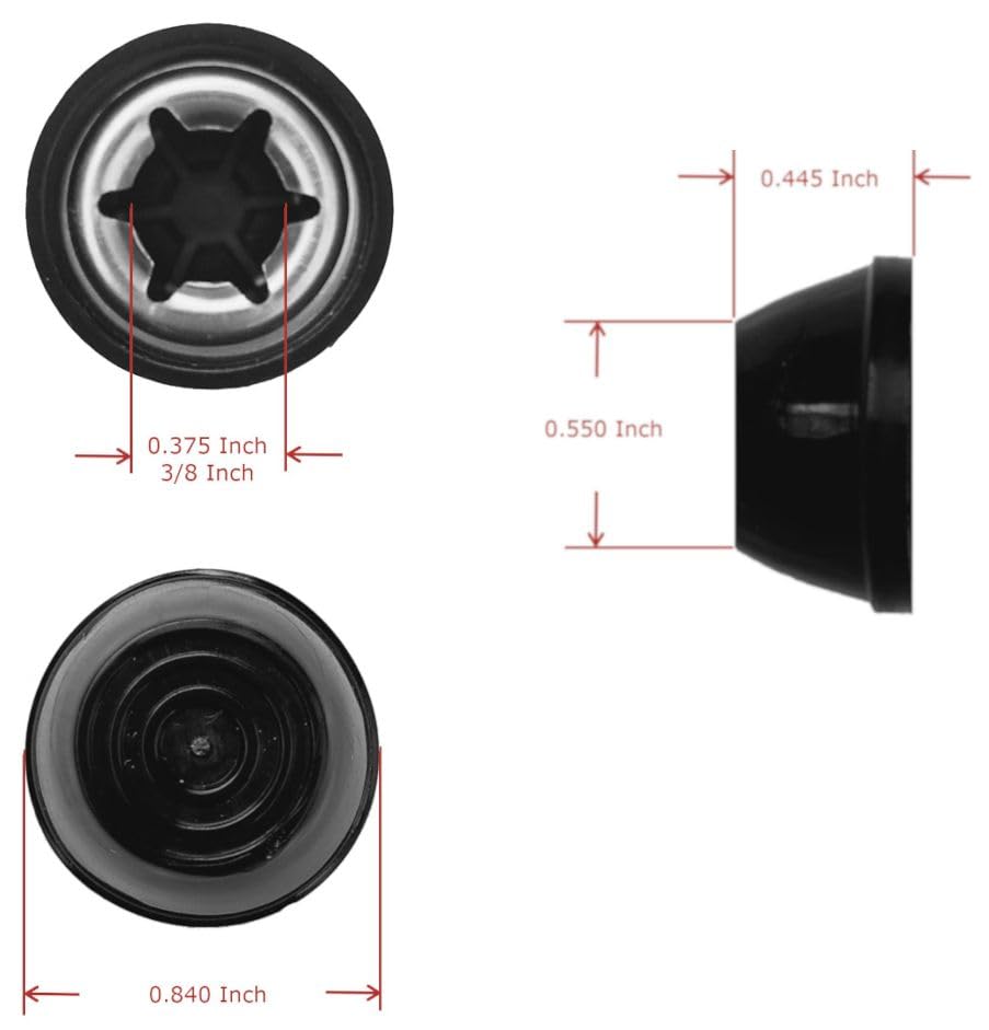 Quadrapoint hub cap installed on Weber wheel demonstrates secure 3/8-inch shaft fit