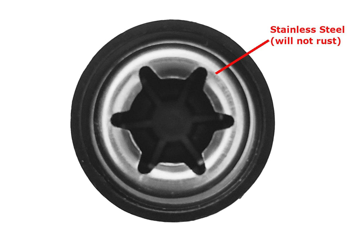 Three-pack Quadrapoint hub caps ready for quick Weber replacement