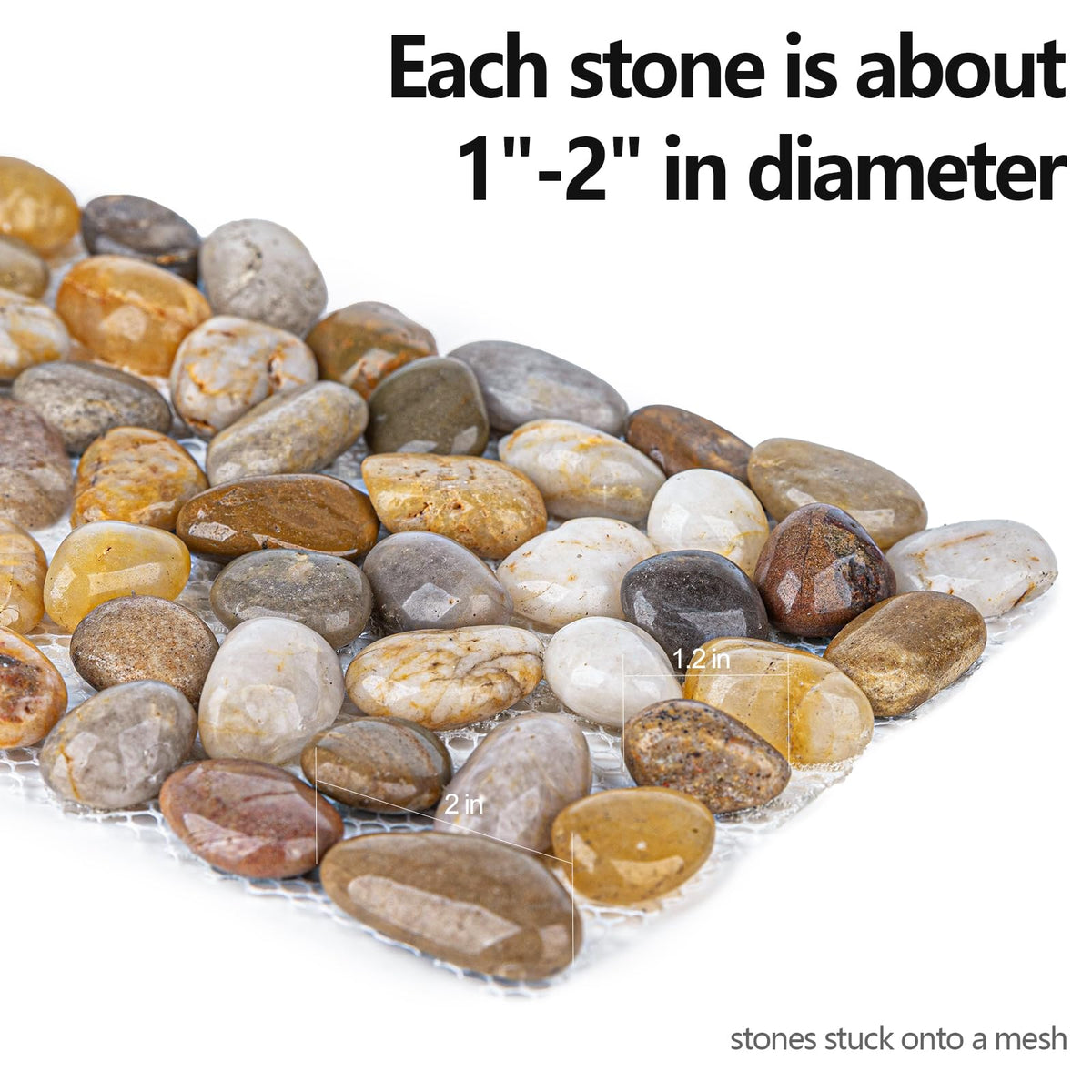 Qualdout river rocks arranged as garden border decor for appeal