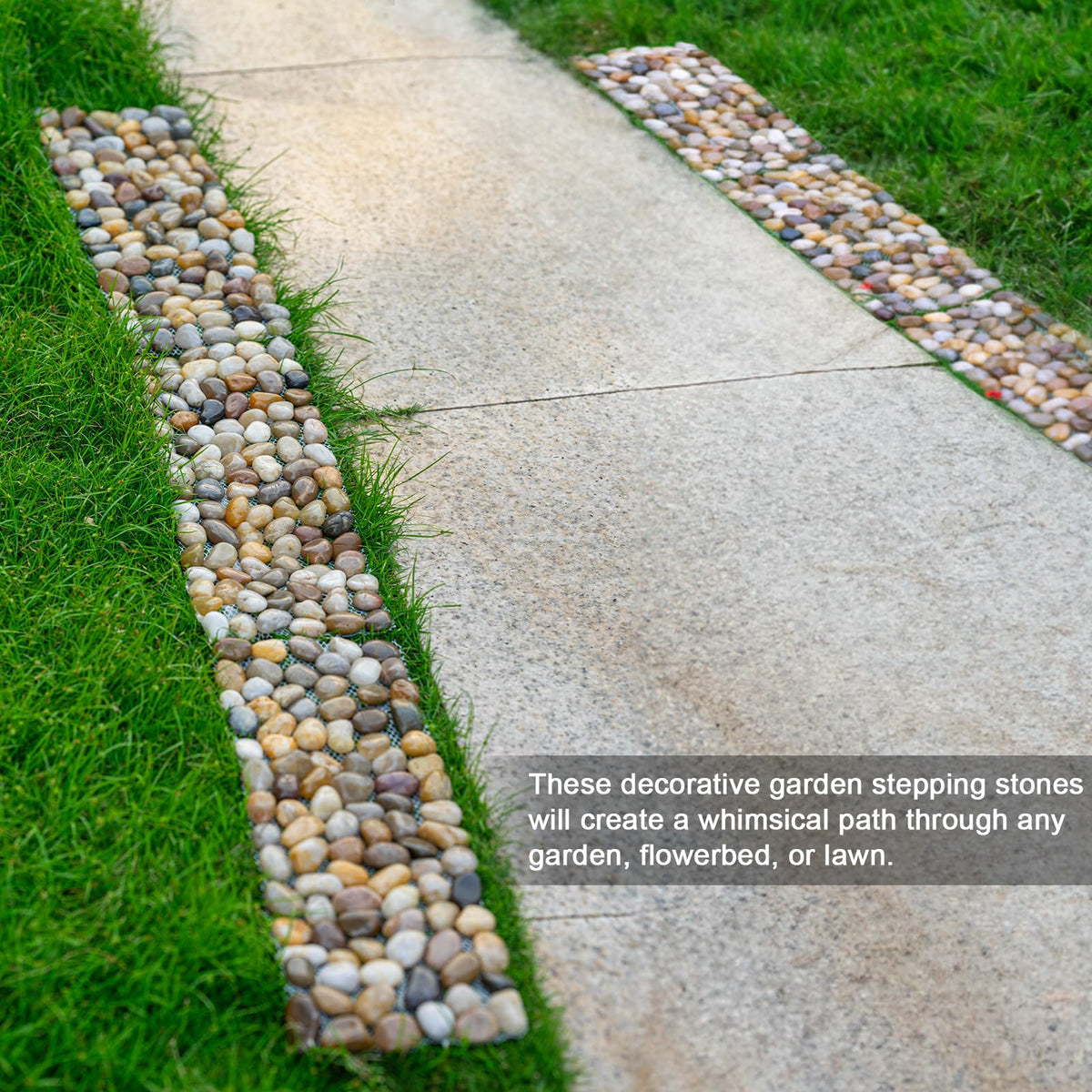 Qualdout stepping stones curved layout creating a playful family-friendly walkway