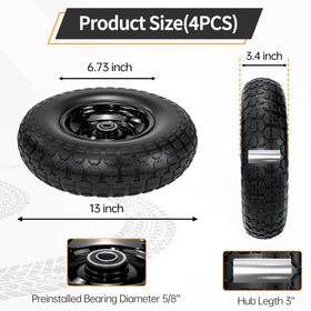 Qualipo serrated tread flat-free tire for rough terrain