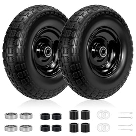 Qualipo 13x4-00-6 flat-free tire and wheel replacement for durability