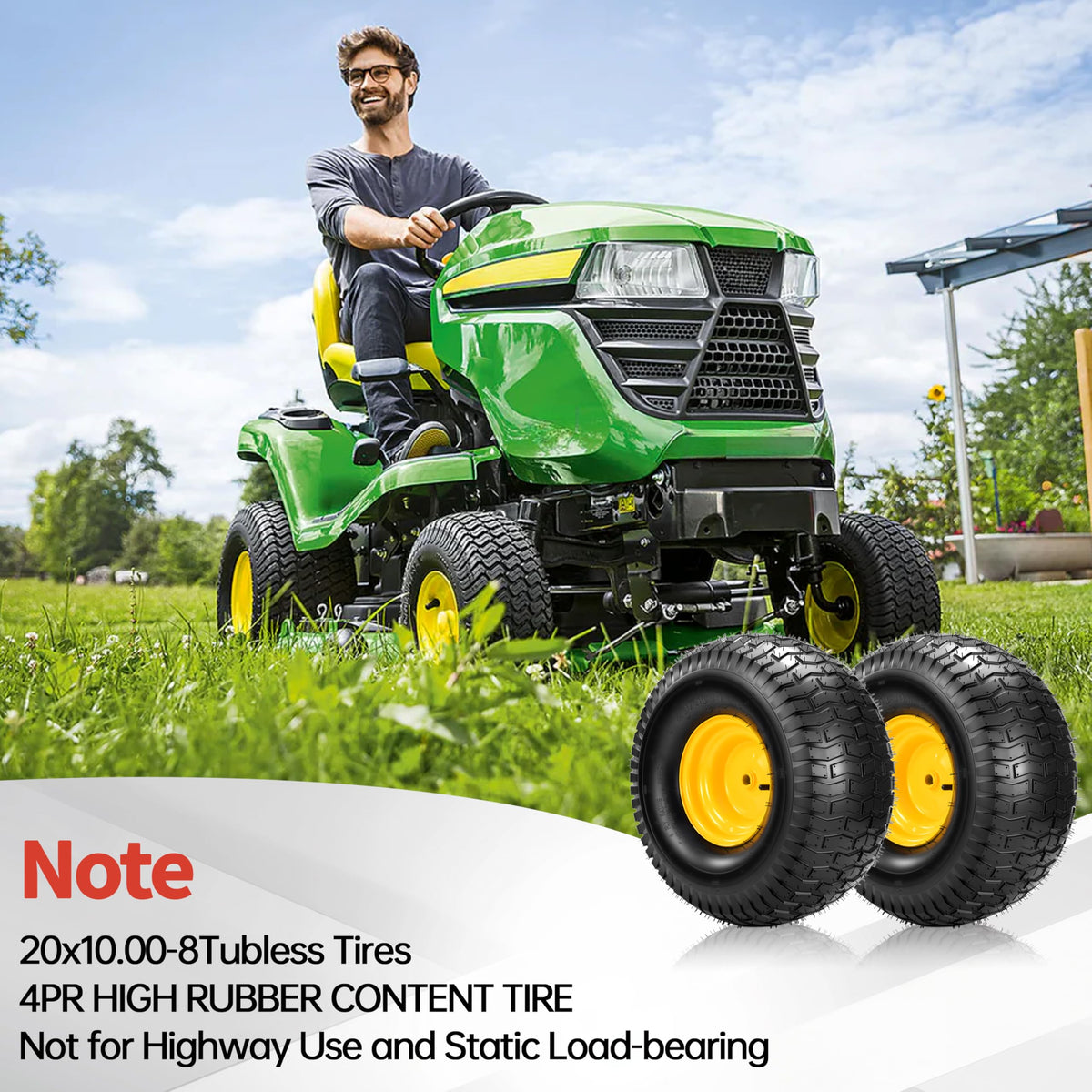 Qualipo 1190 lbs load capacity illustrates rugged, heavy-duty lawn performance.