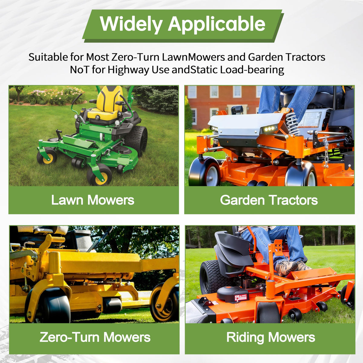 Each tire rated around 330 lbs load capacity