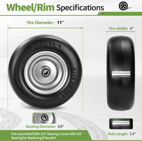 Puncture-proof polyurethane foam tire delivers smooth rides on rough terrain