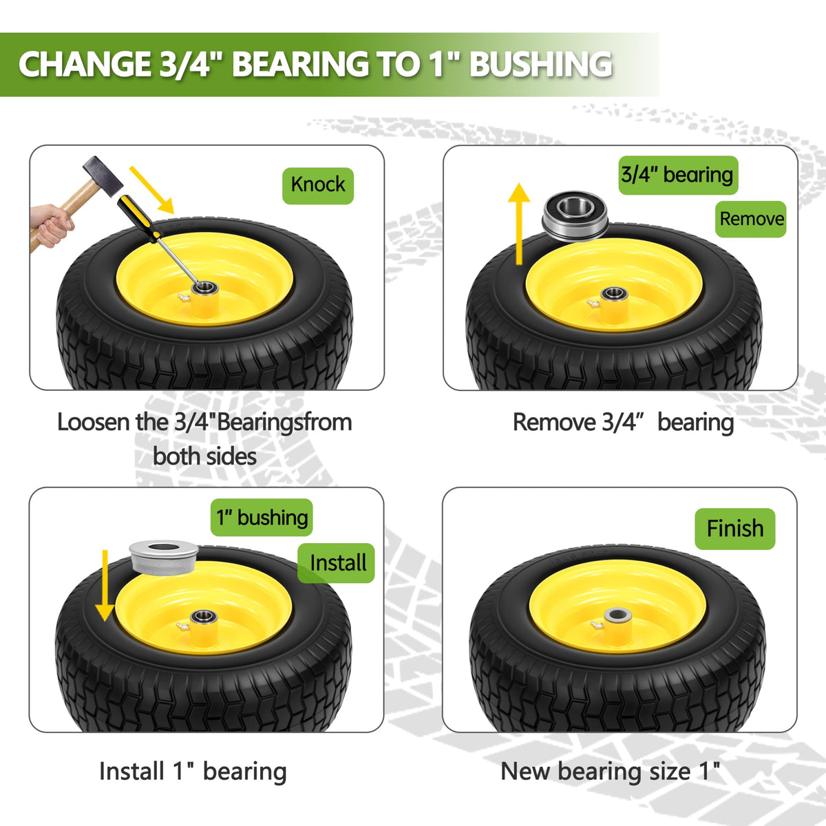 Qualipo polyurethane foam tire highlights puncture-proof and maintenance-free design