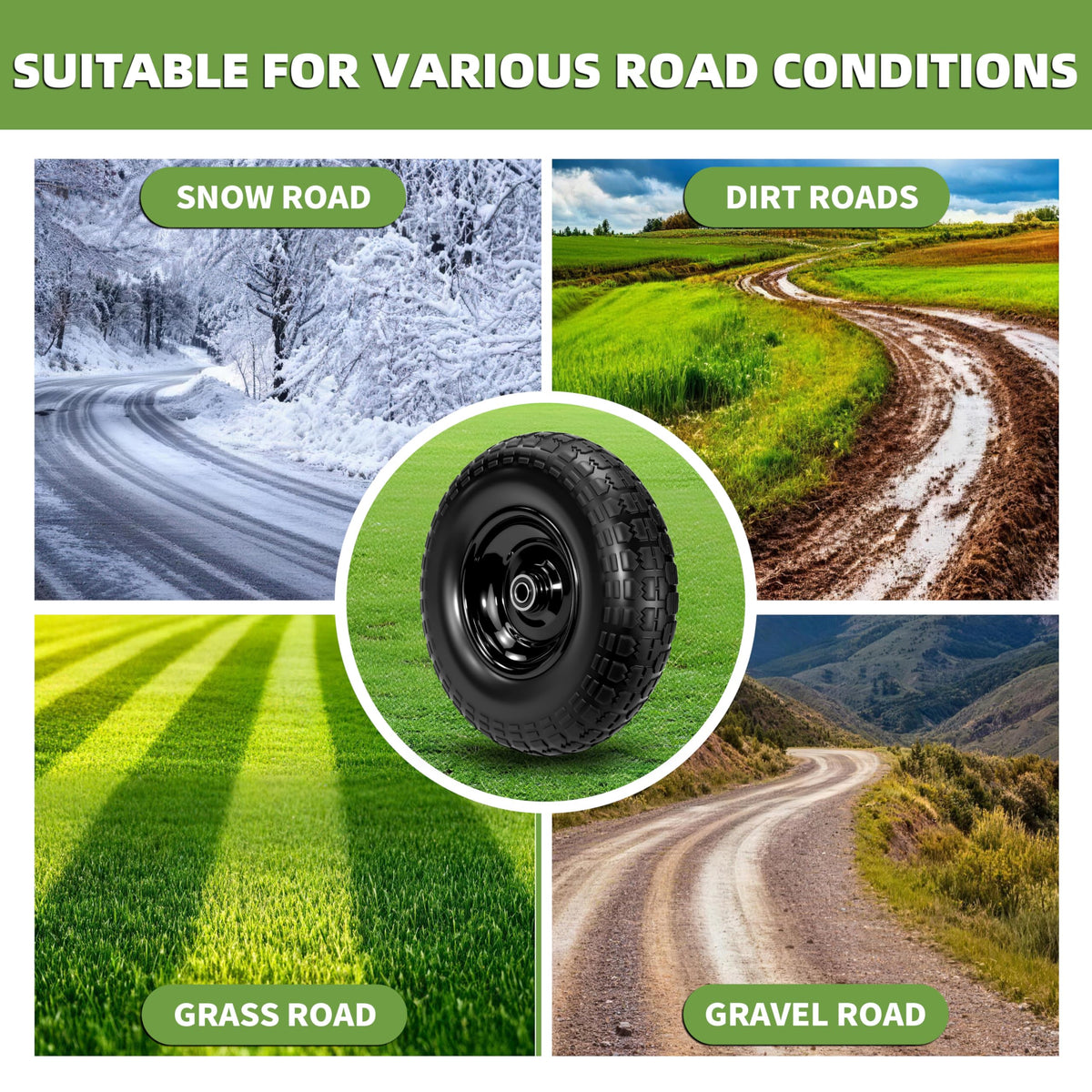 Qualipo serrated tread provides extra traction on rough terrain