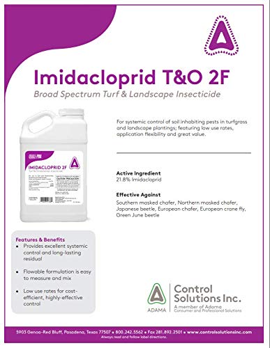 Quali-Pro Imidacloprid T&amp;O 2F on turf showing targeted control of chafer beetles
