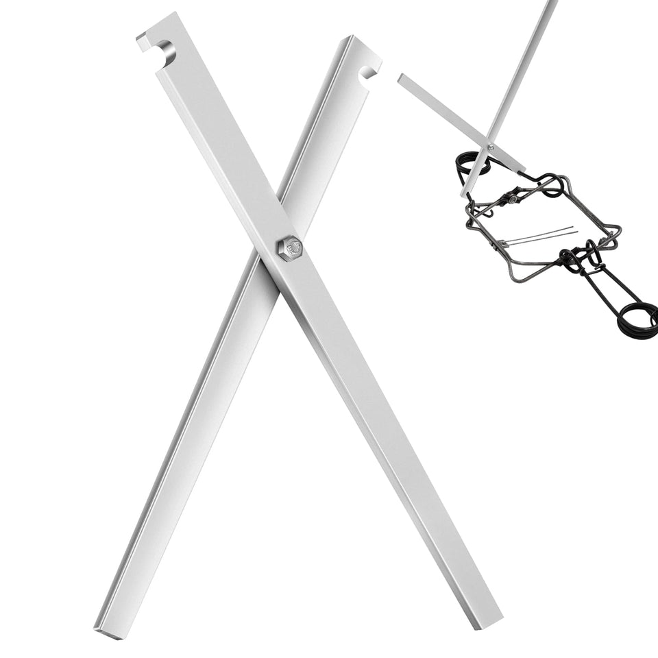 Qualirey 14-inch aluminum grip setting tongs ready for quick trap setup.