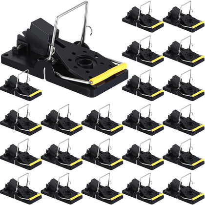 Qualirey 24-pc mouse traps bulk set for versatile indoor and outdoor pest control.