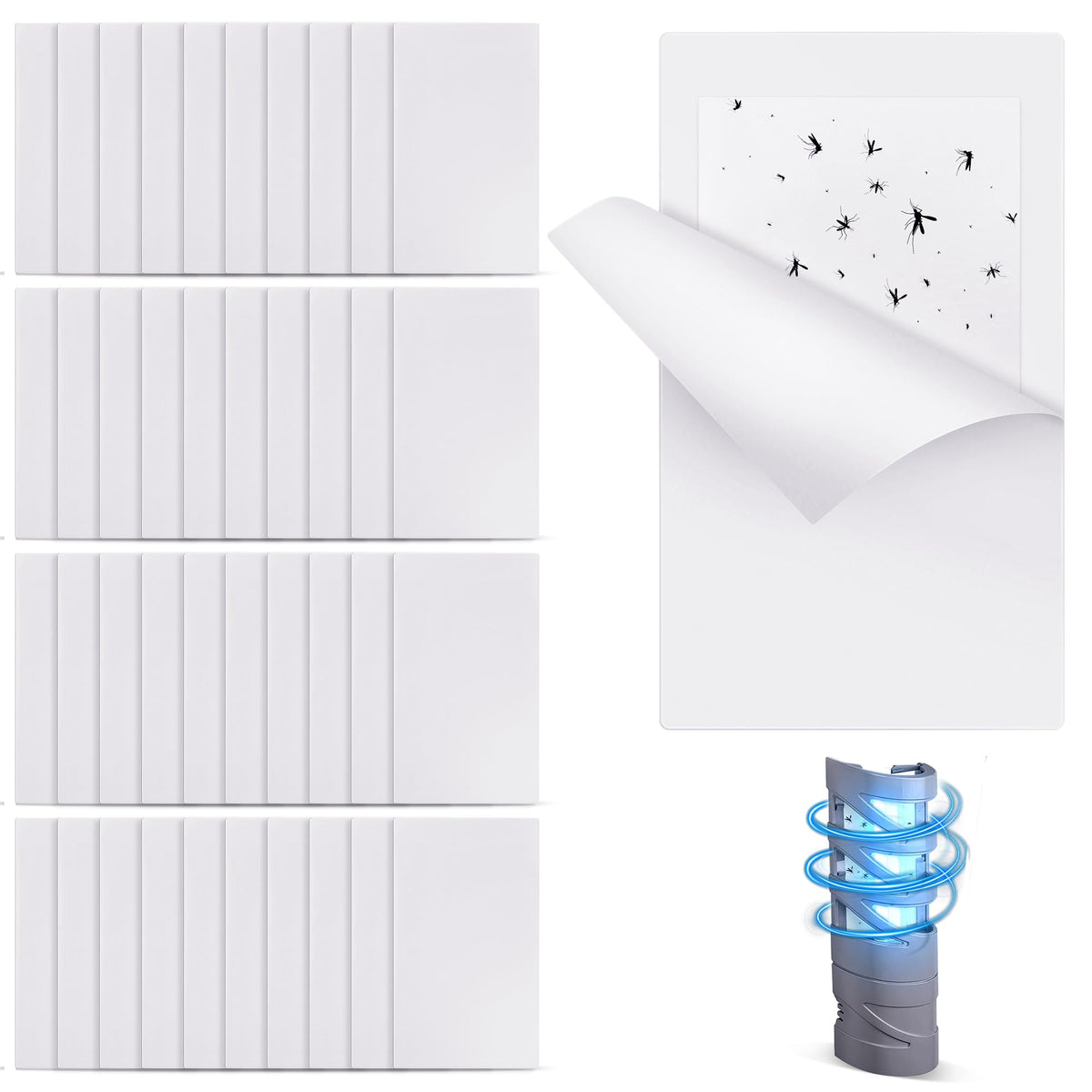 Qualirey 40-pack replacement glue boards for indoor pest control.