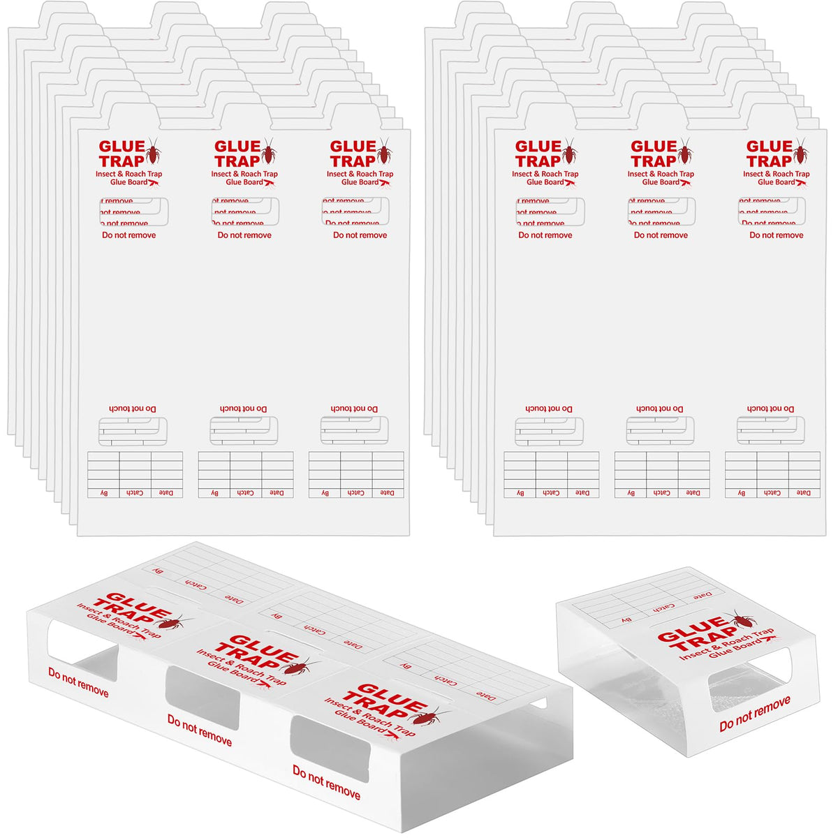 Qualirey 60-pack glue traps on packaging for bulk pest control planning