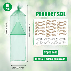 Qualirey eight-pack traps with rope and nails for easy installation.