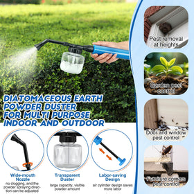 Qualirey upgraded air gun sprayer design reduces clogging and distributes powder evenly.