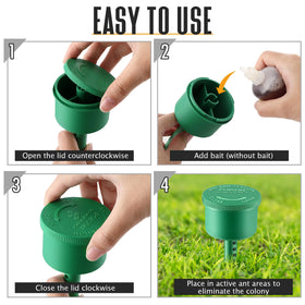 Qualirey ant bait station installed along nests, aiding targeted colony control.