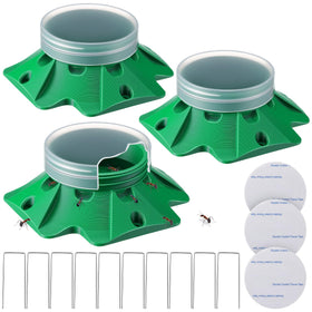 Qualirey 3-pack Ant Bait Stations ready for indoor and outdoor placement.