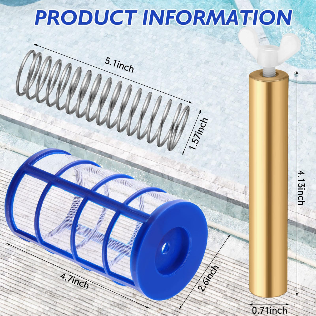 Qualirey basket screen for solar pool, helps filter debris during ionization