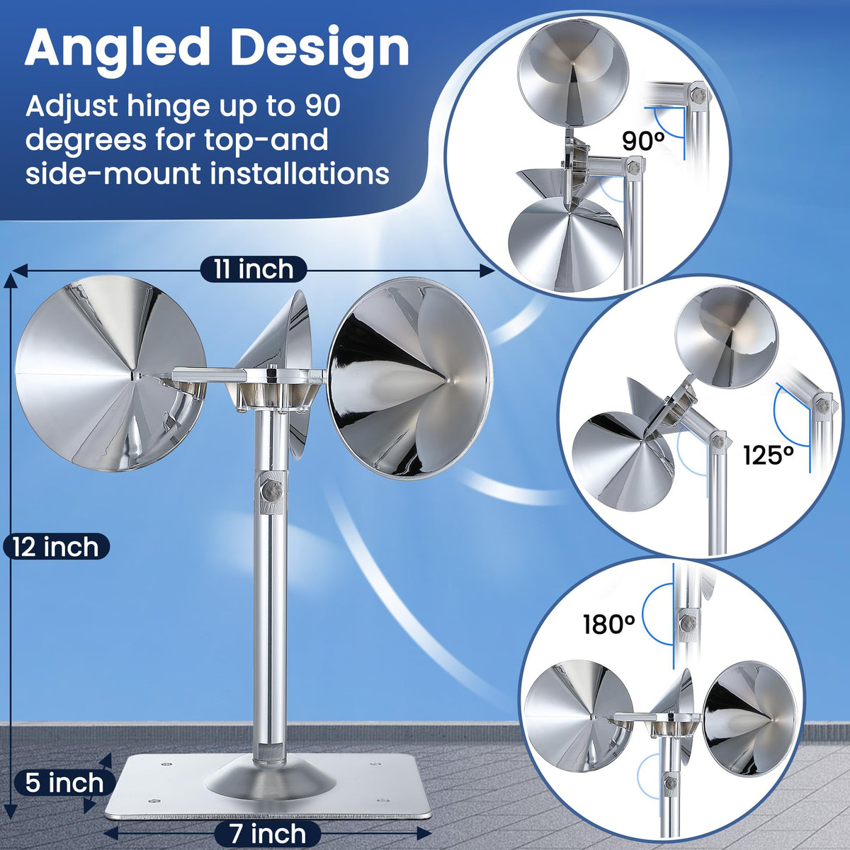 Qualirey bird deterrent made of outdoor-grade aluminum for longevity.