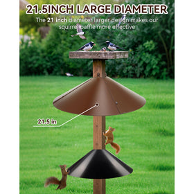 Qualirey bird feeder pole guard during installation protects against climbing animals