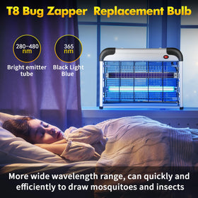 Qualirey bug-zapper bulbs pack includes white and black tubes for versatile insect control