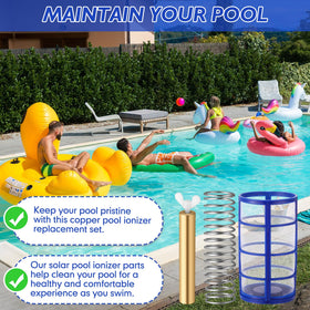 Qualirey copper anode installation, no extra tools needed for solar pool