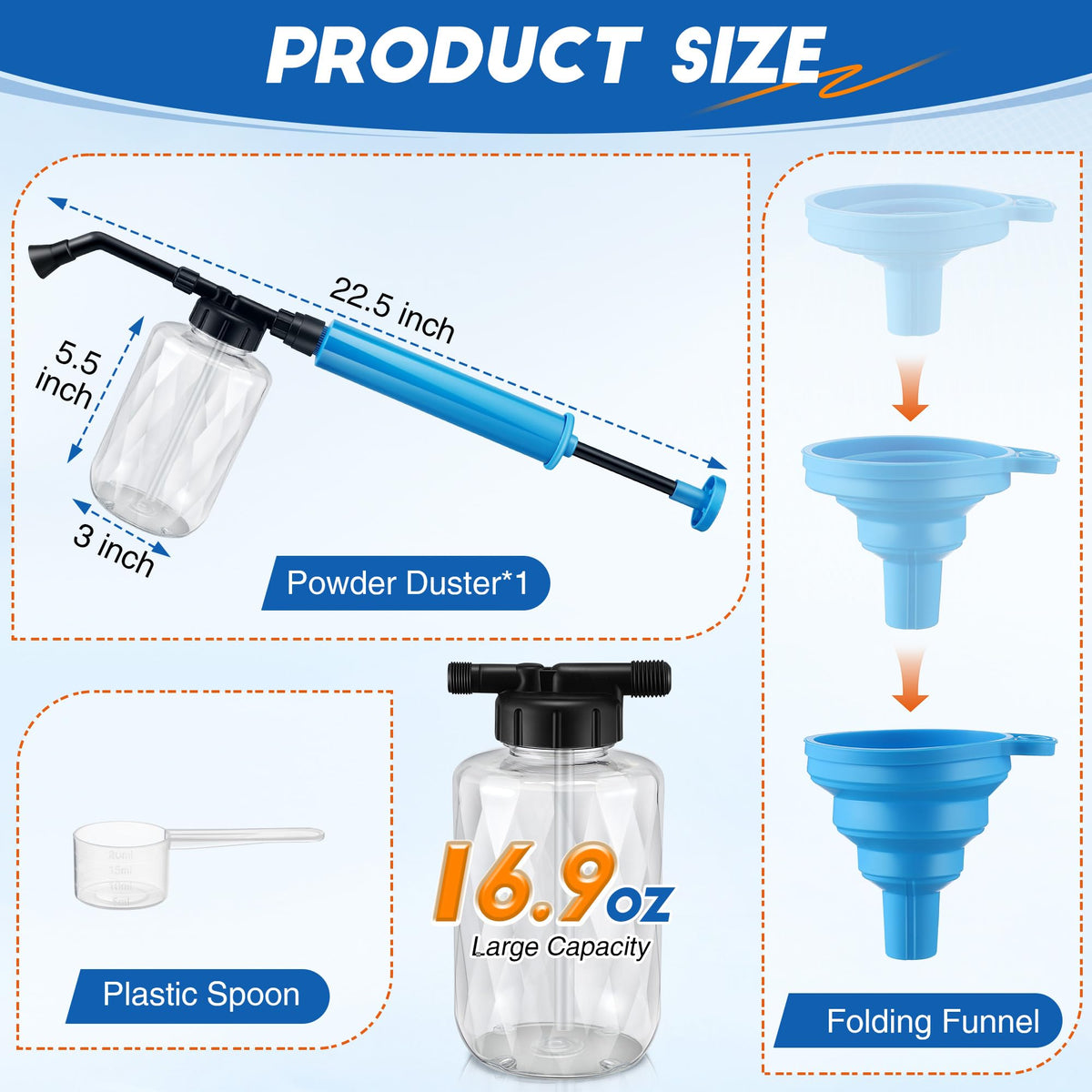 Qualirey duster cartridge spray gun assembly enables even powder distribution.
