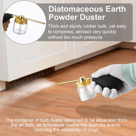 Qualirey Duster features anti-clog design for smooth mixing and even powder distribution.