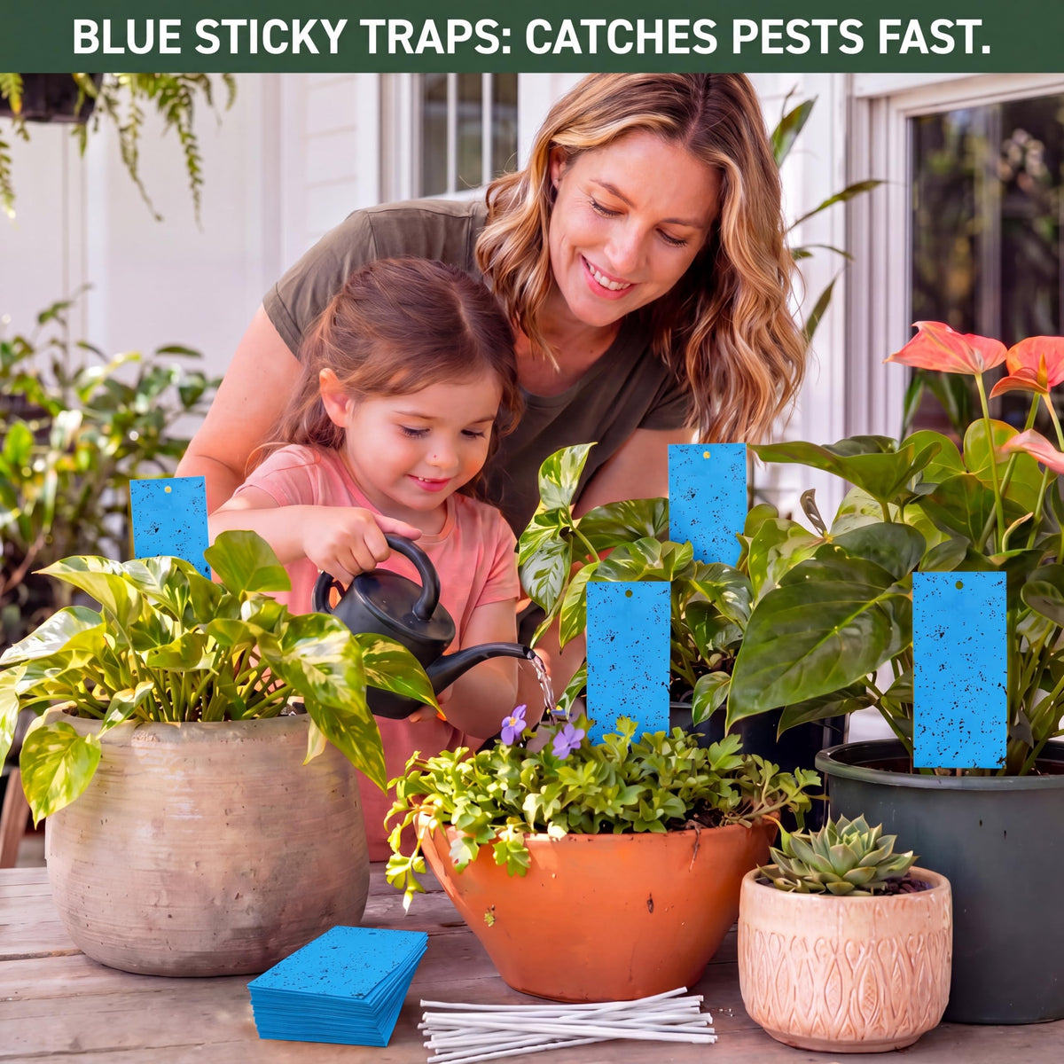 Qualirey double-sided sticky surface traps pests on both sides effectively.