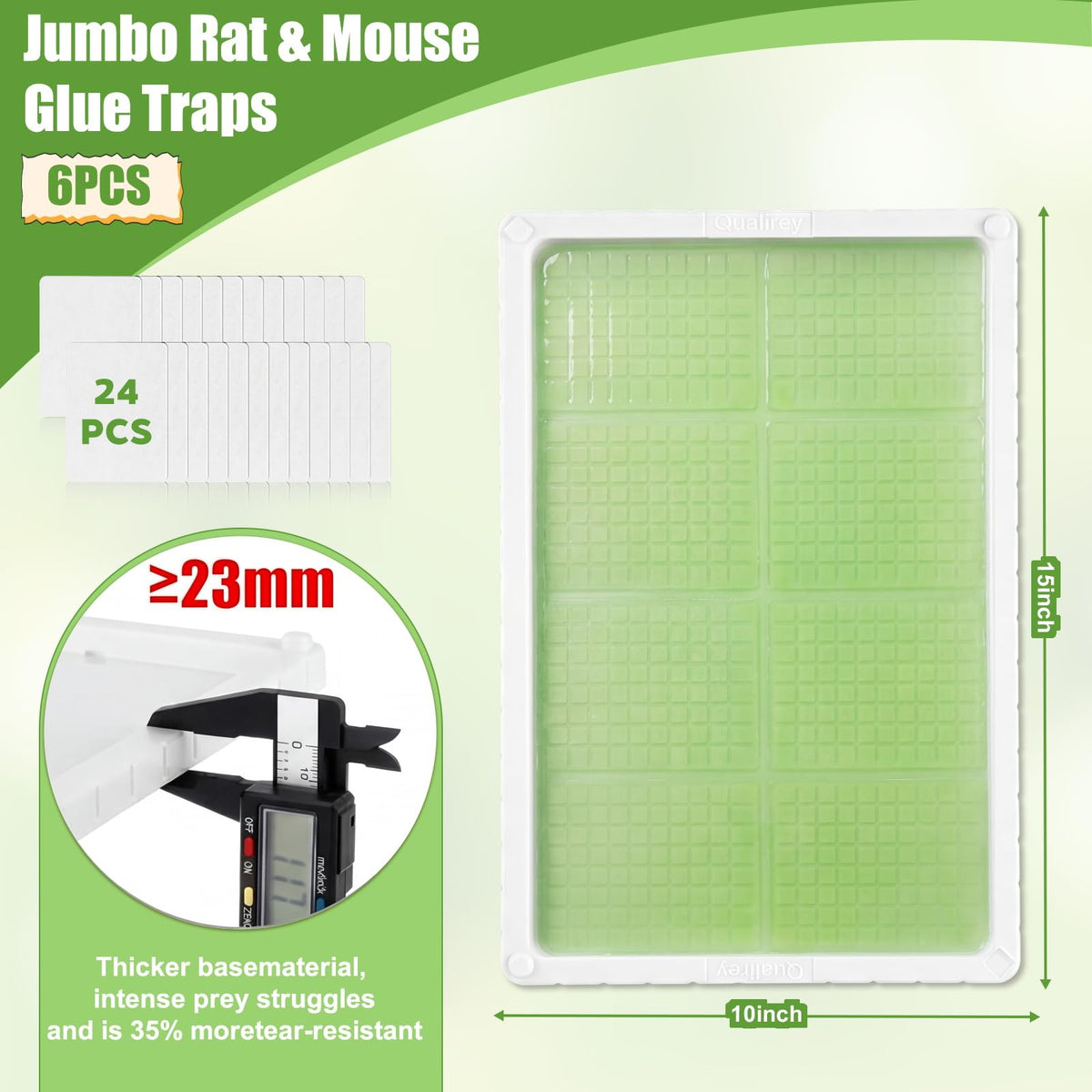 Qualirey durable tray with double-sided tape keeps snakes secure in damp spaces.
