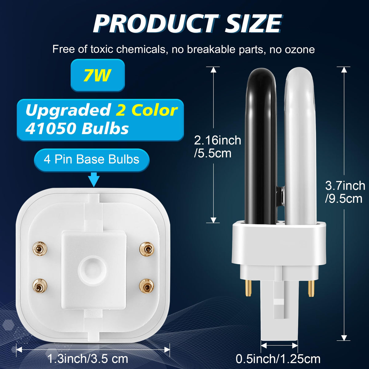 Qualirey 41050 bulbs compatible with Dynatrap units for broader pest control.
