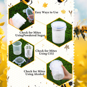 Qualirey filter basket system aids easy mite collection.
