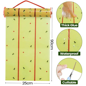 Qualirey fly strips indoors with non-toxic glue for safe family-friendly insect capture.