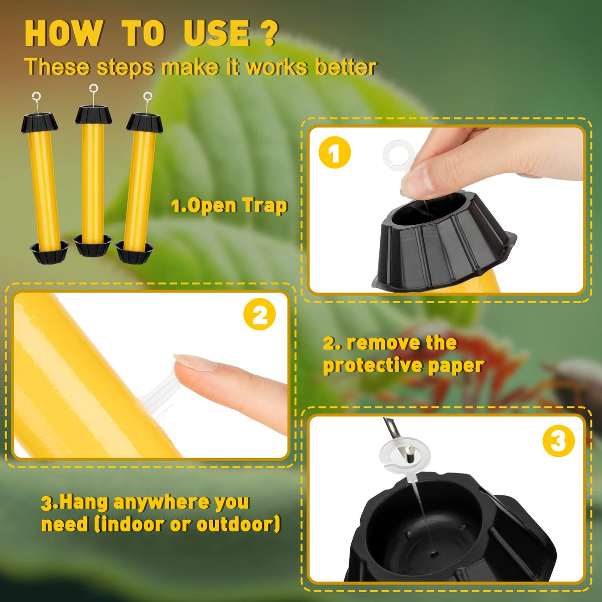 Closeup of Qualirey adhesive layer shows strong, effective stickiness for flying insects.