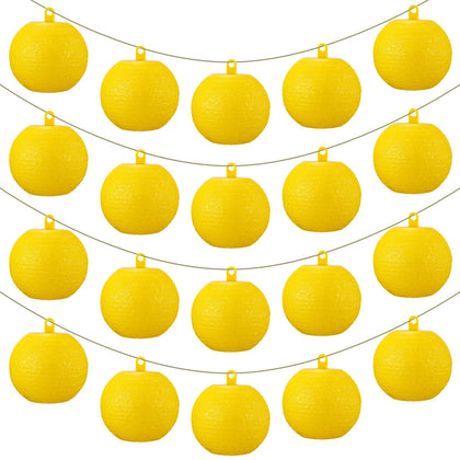 Qualirey fruit fly trap ball yellow packaging shows ten traps ready for home use.