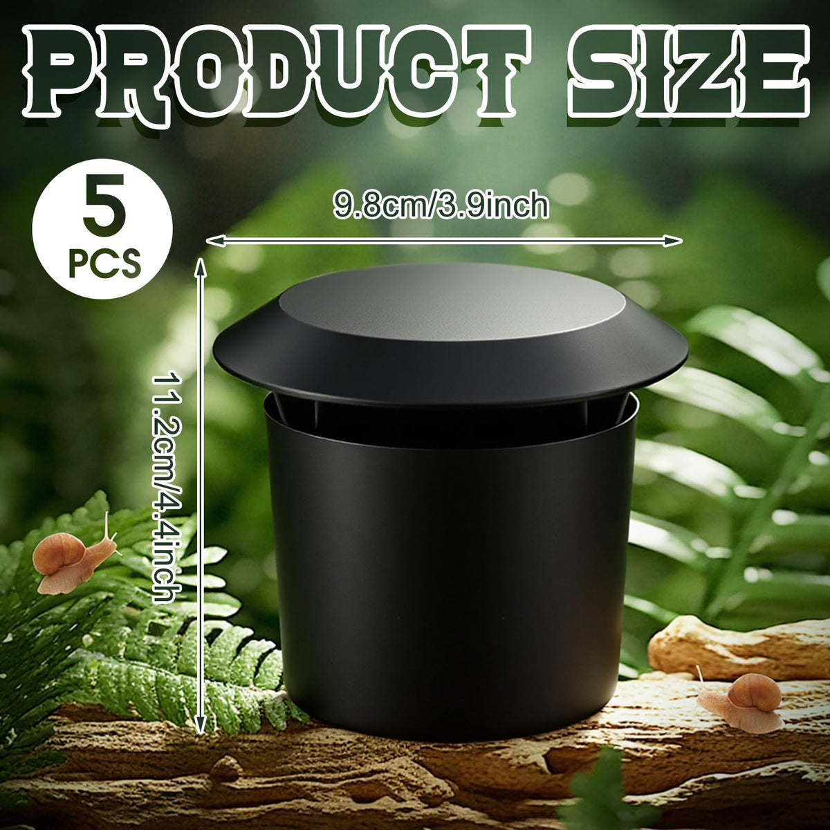 Qualirey plastic garden box placed in beds for pest collection
