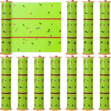 Qualirey giant sticky fly trap green roll hanging indoors to capture flies and gnats