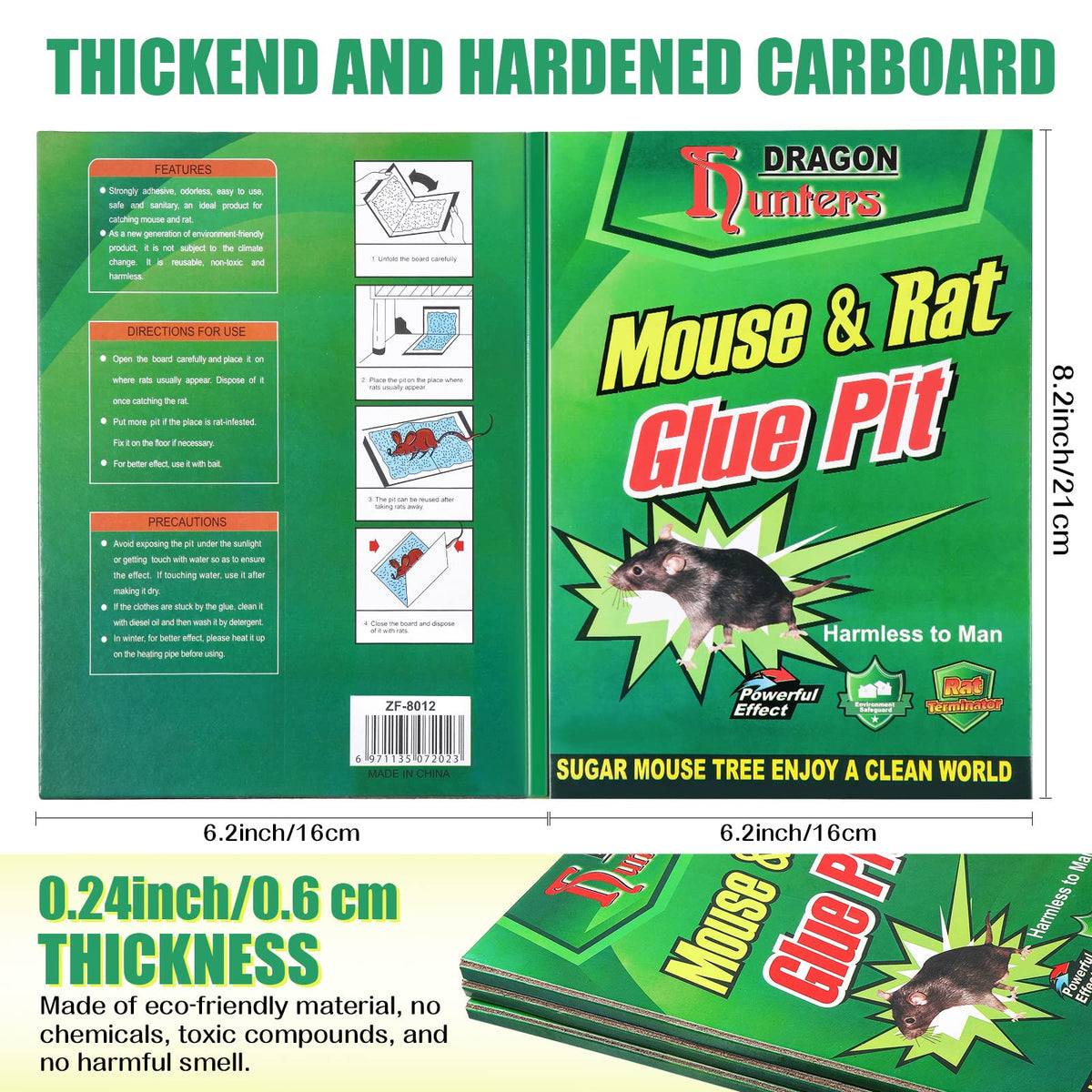 Qualirey glue trap adhesive panel close-up shows strong stickiness.