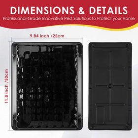 Qualirey glue trap designed for wall-ready placement to maximize contact with passing rodents.