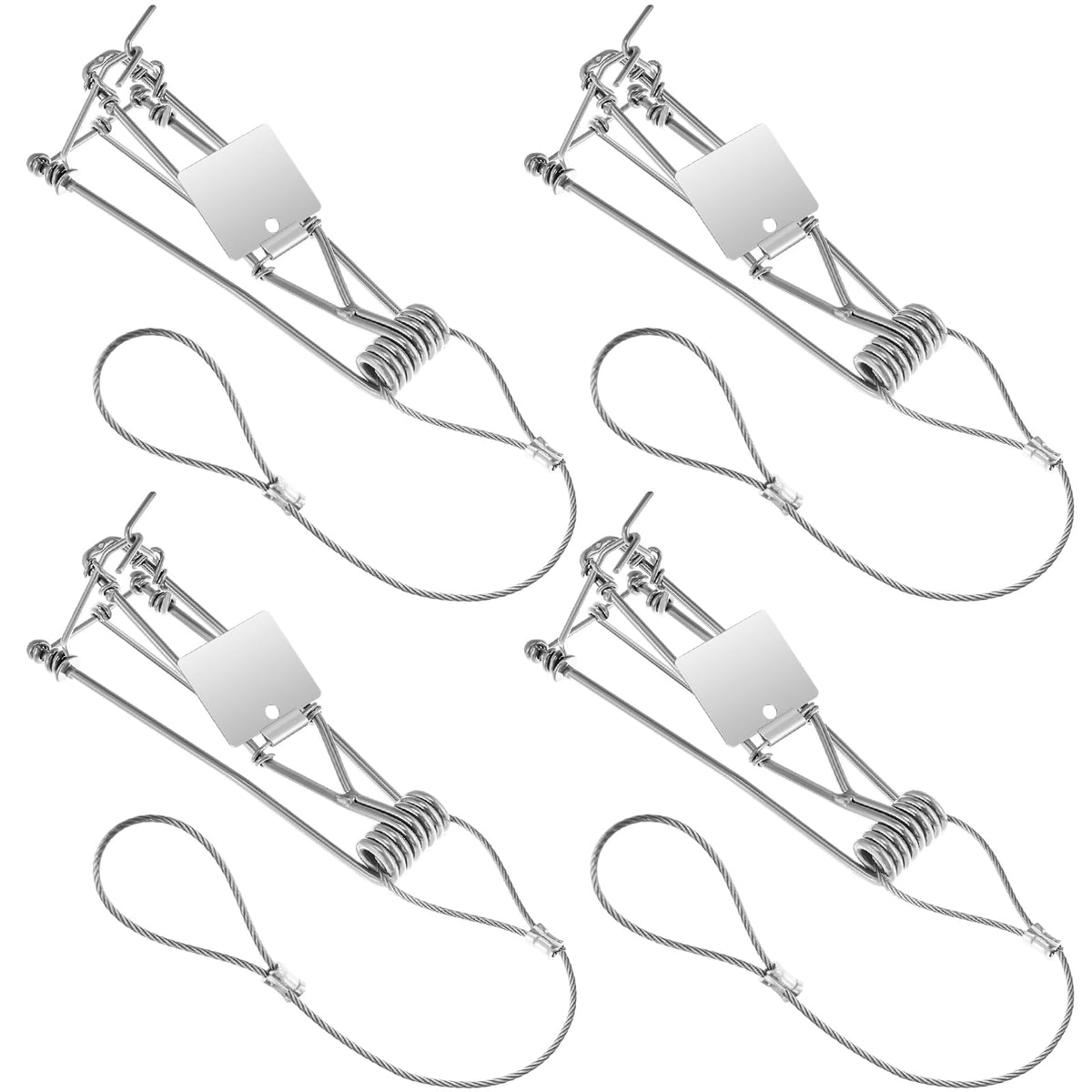 Qualirey 4-pcs gopher traps with chain for lawn pest control