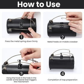 Qualirey gopher trap assembly highlights straightforward setup.