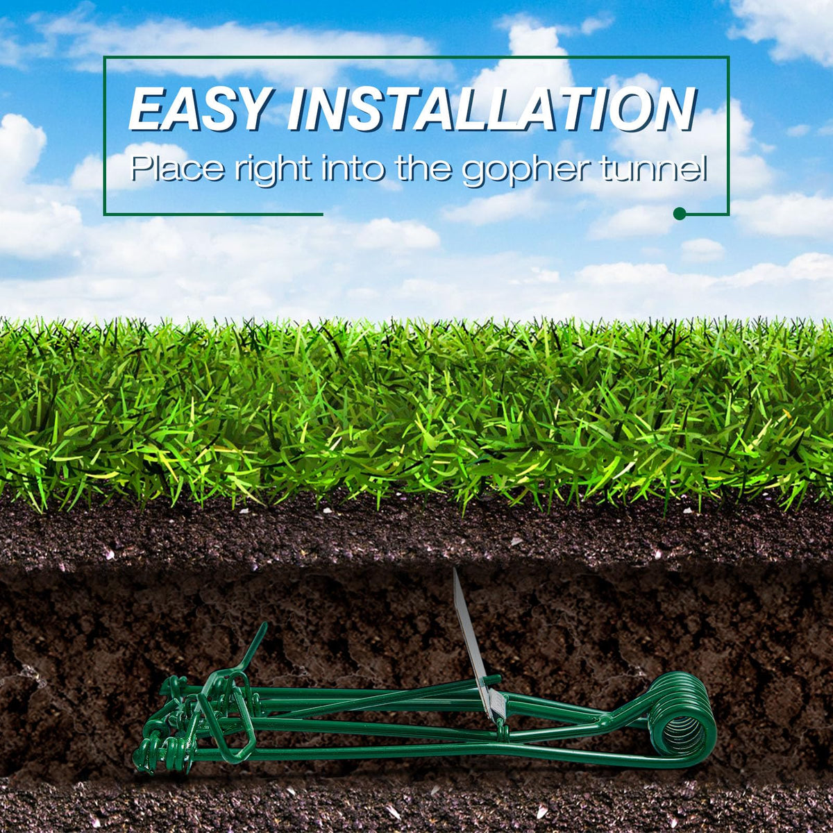 Qualirey gopher trap compact design for tight spaces